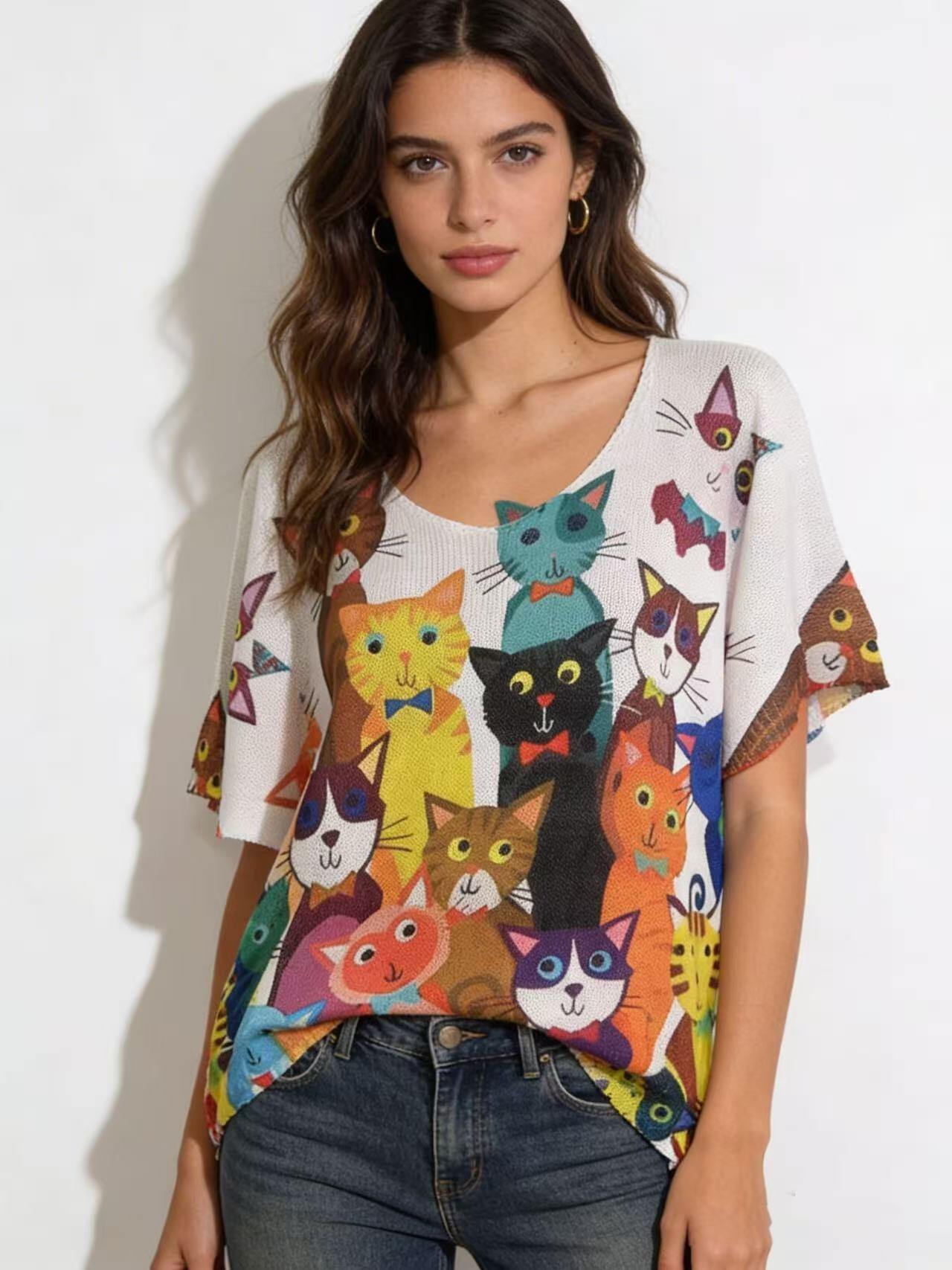 Wholesaler S-VISION - Printed women's sweater