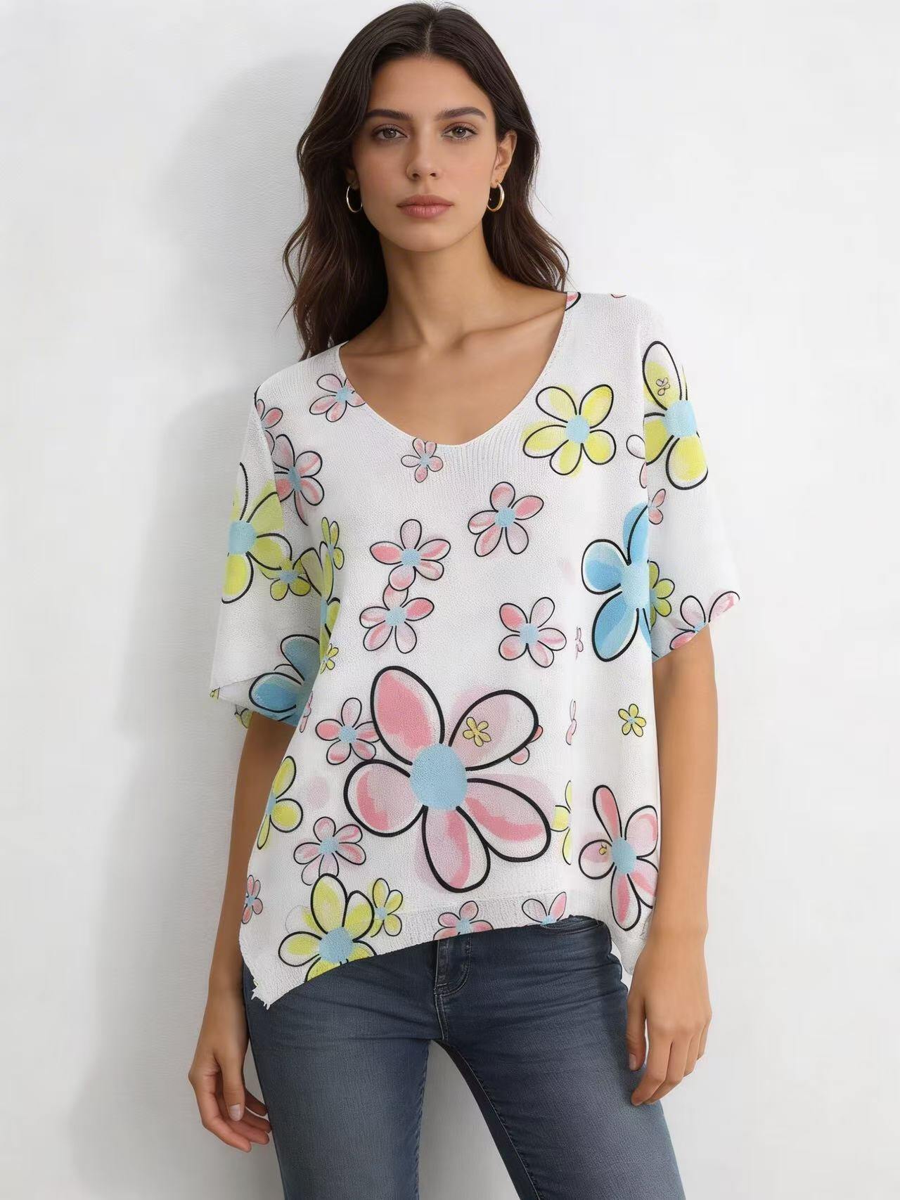 Grossiste S-VISION - Pull femme imprimé