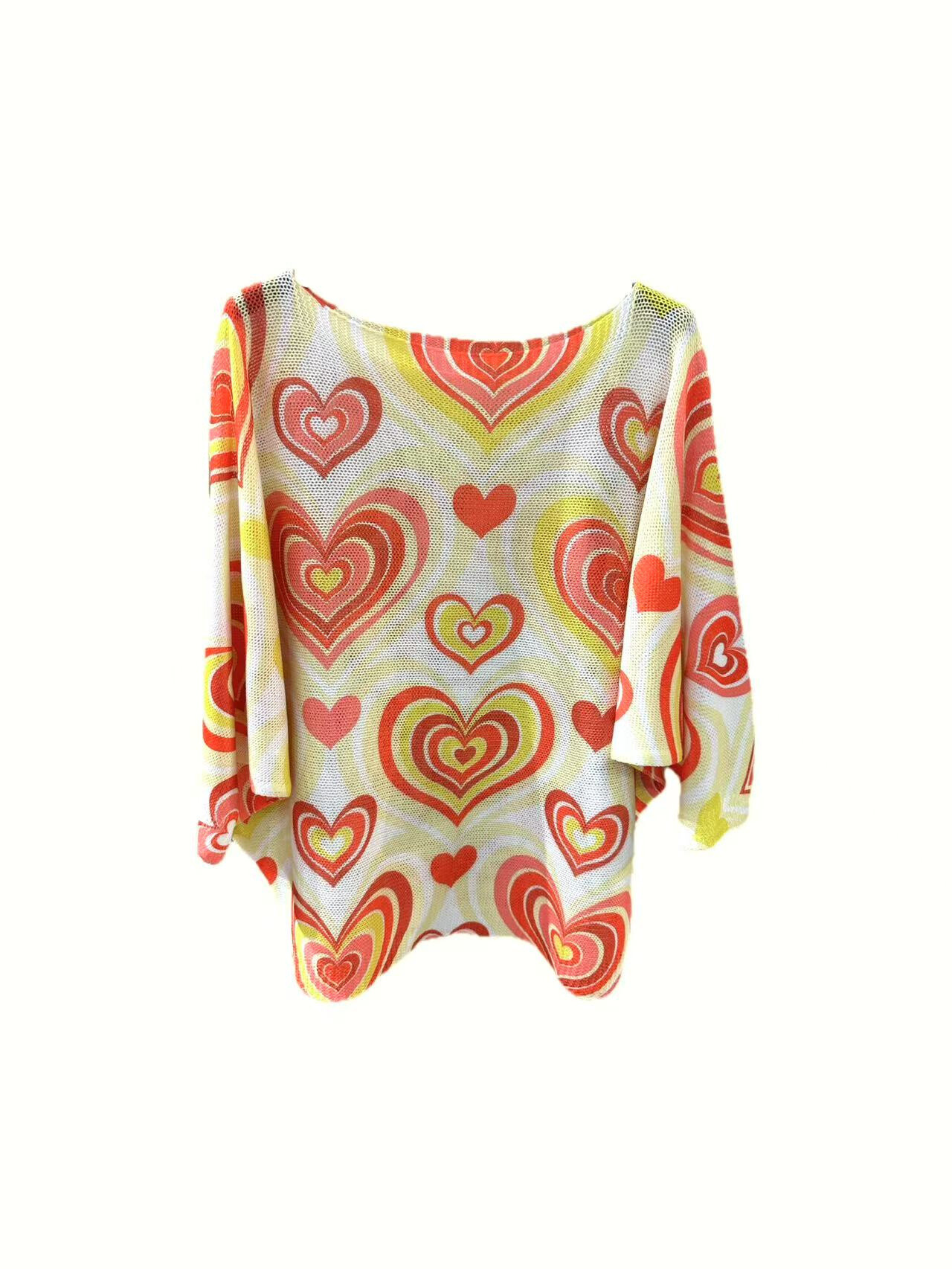 Wholesaler S-VISION - ROUND NECK SWEATER WITH PRINT WITH VISCOSE AND POLYESTER HOLES