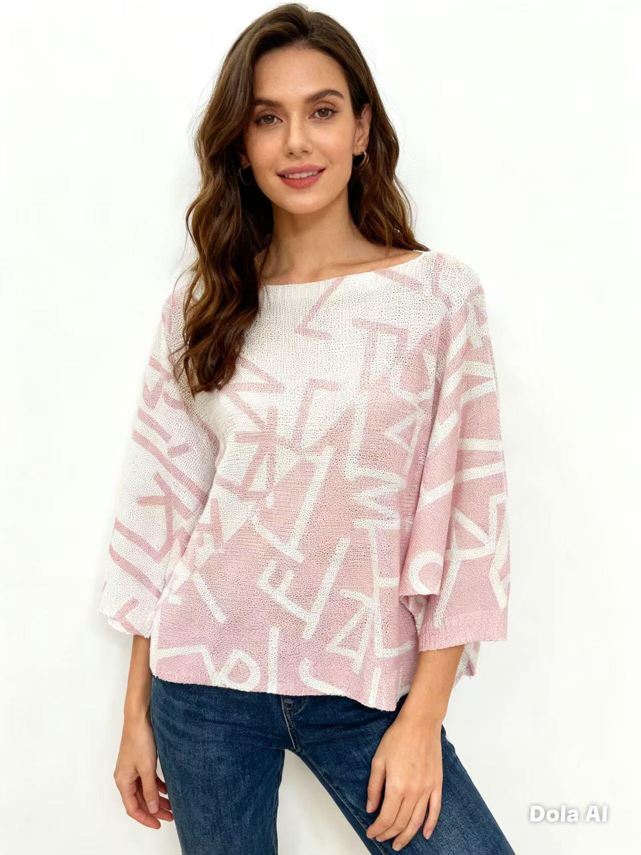 Mayorista S-VISION - Suéter de mujer estampado con mangas 3/4