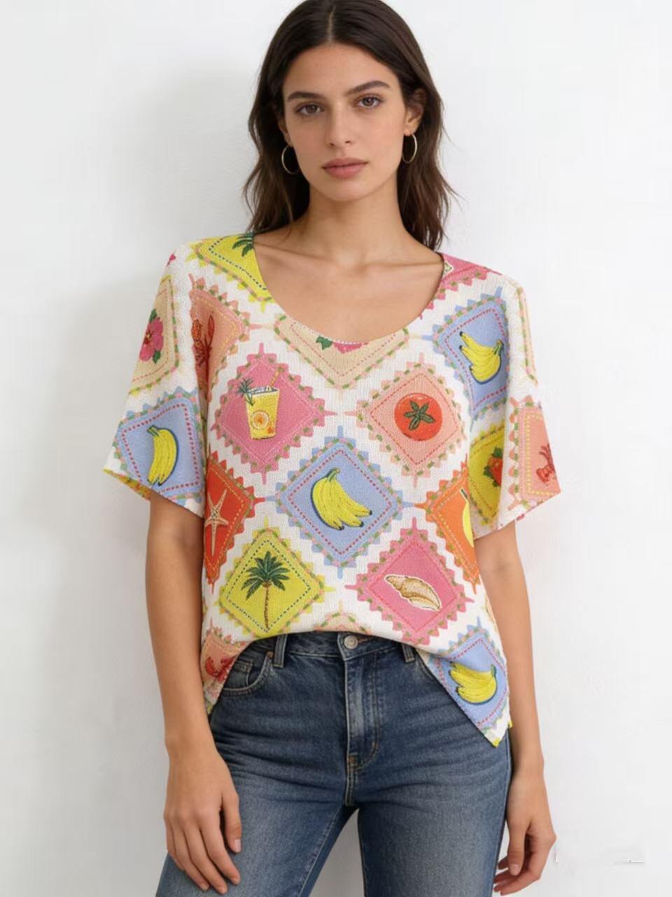 Wholesaler S-VISION - Printed women's sweater