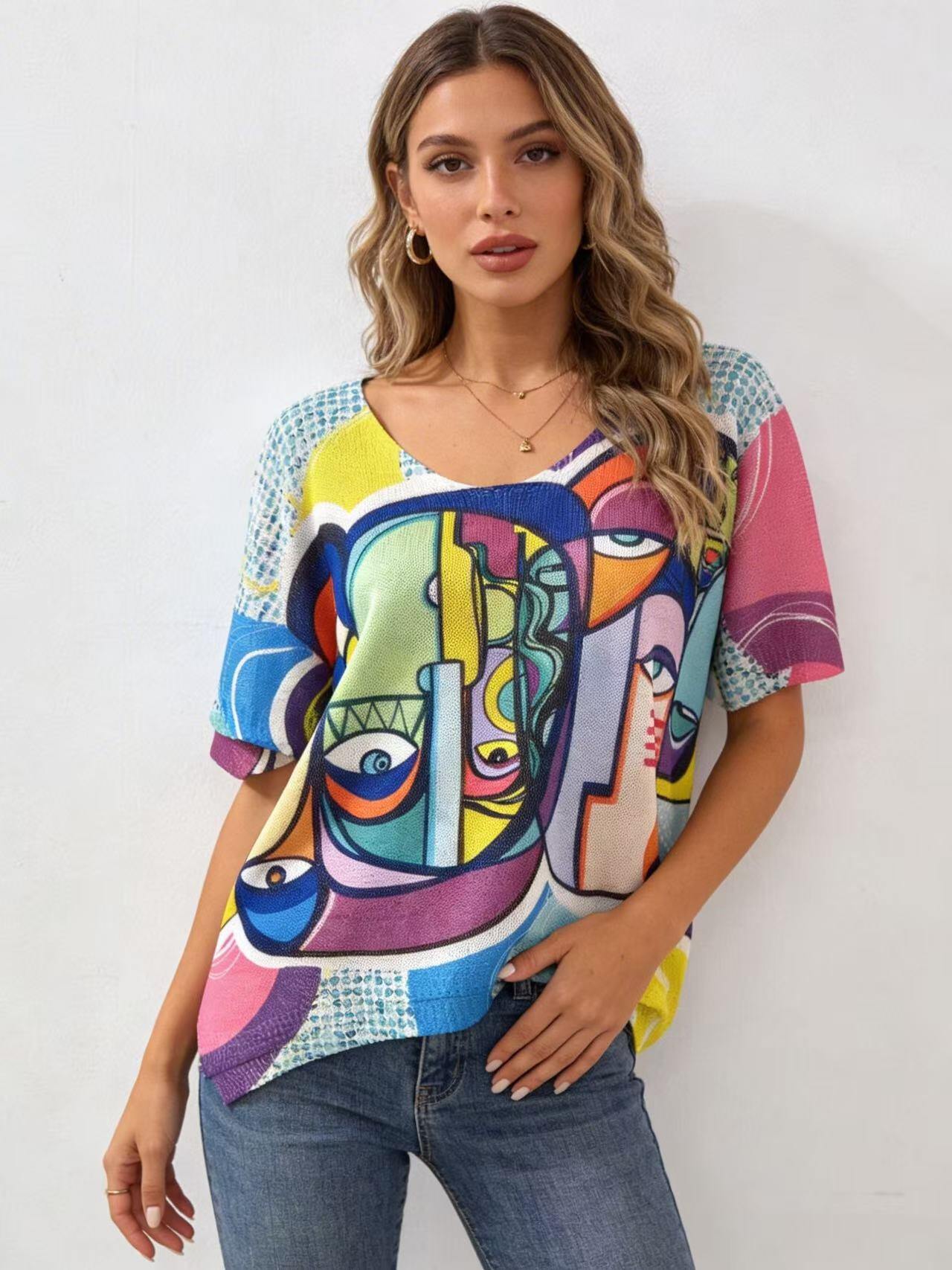 Wholesaler S-VISION - Printed women's sweater