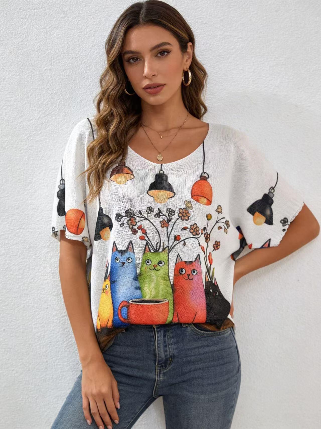 Wholesaler S-VISION - Printed women's sweater