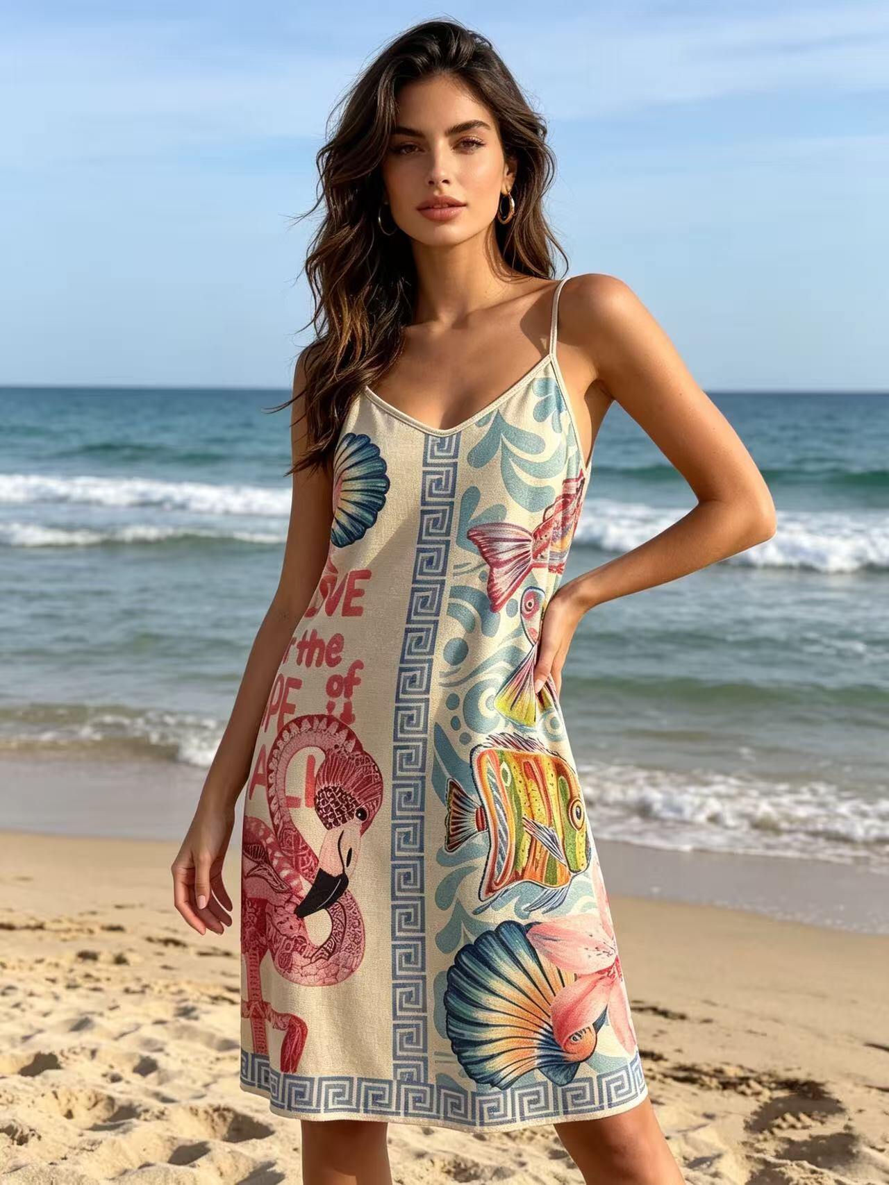 Mayorista S-VISION - VESTIDO DE MUJER ESTAMPADO
