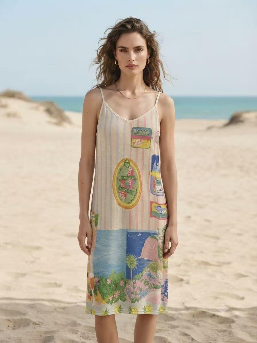 Mayorista S-VISION - VESTIDO DE MUJER ESTAMPADO