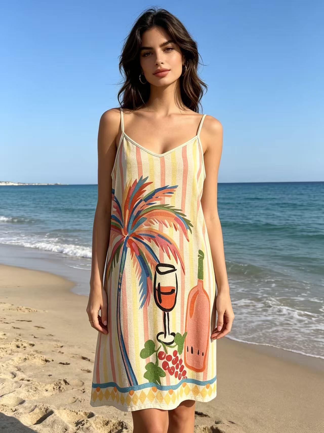 Mayorista S-VISION - VESTIDO DE MUJER ESTAMPADO