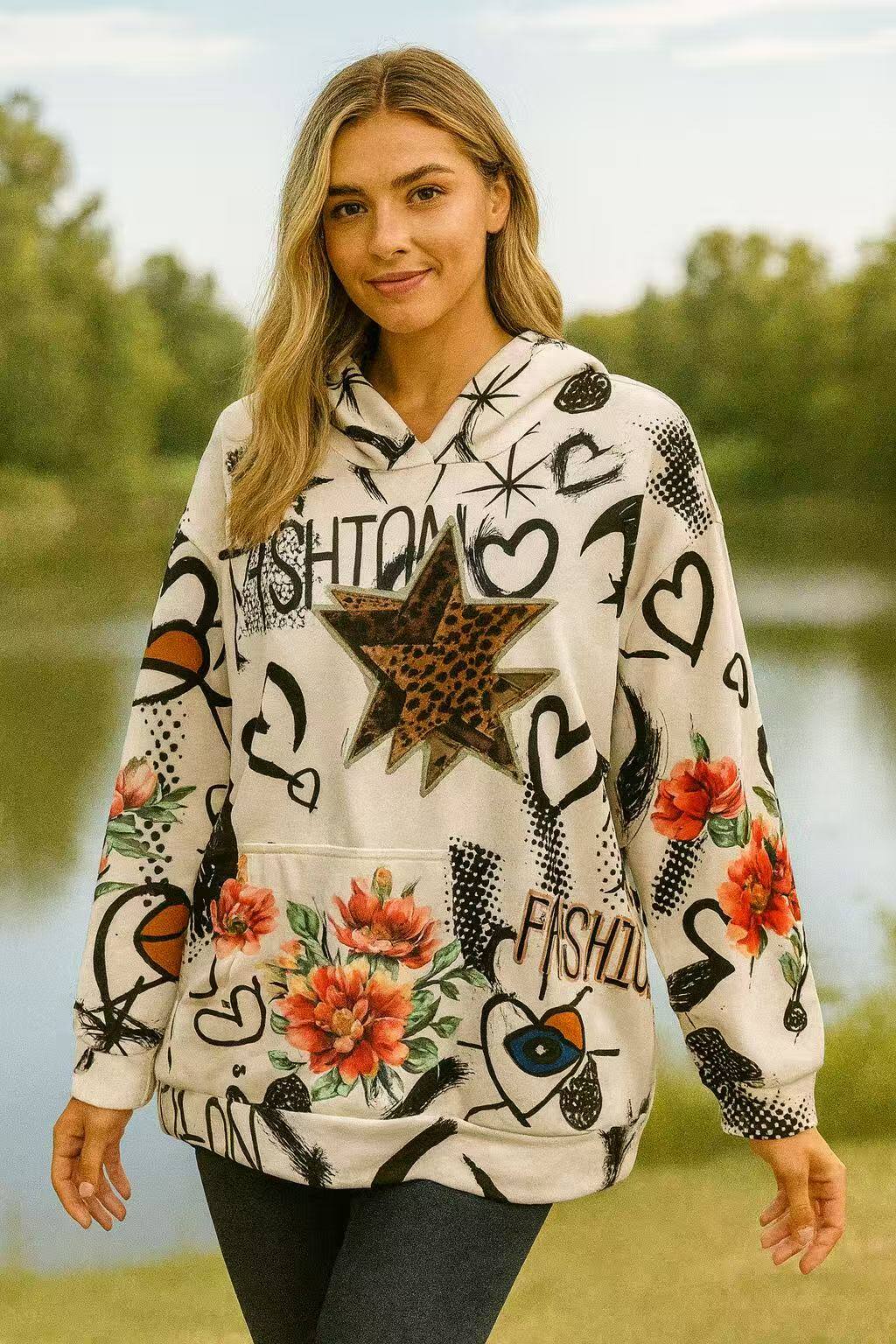 Wholesaler S-VISION - Printed hoodie