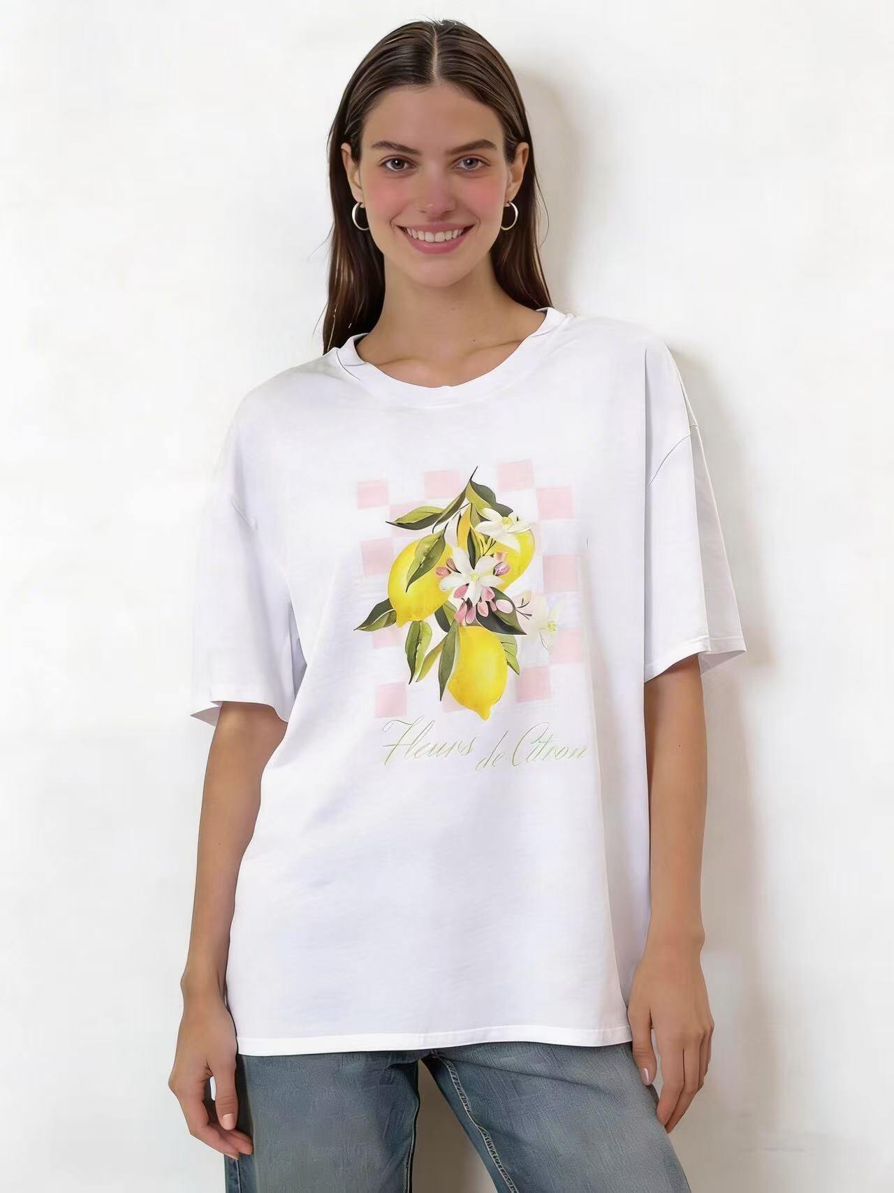 Wholesaler S-VISION - WOMEN'S PRINTED OVERSIZE T-SHIRT