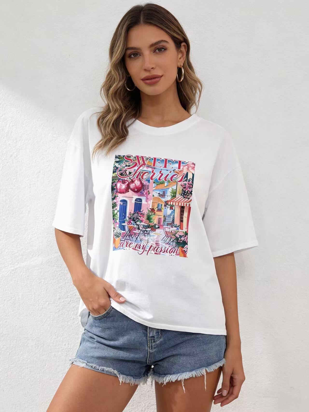 Großhändler S-VISION - Damen T-SHIRT MIT FRONTDRUCK