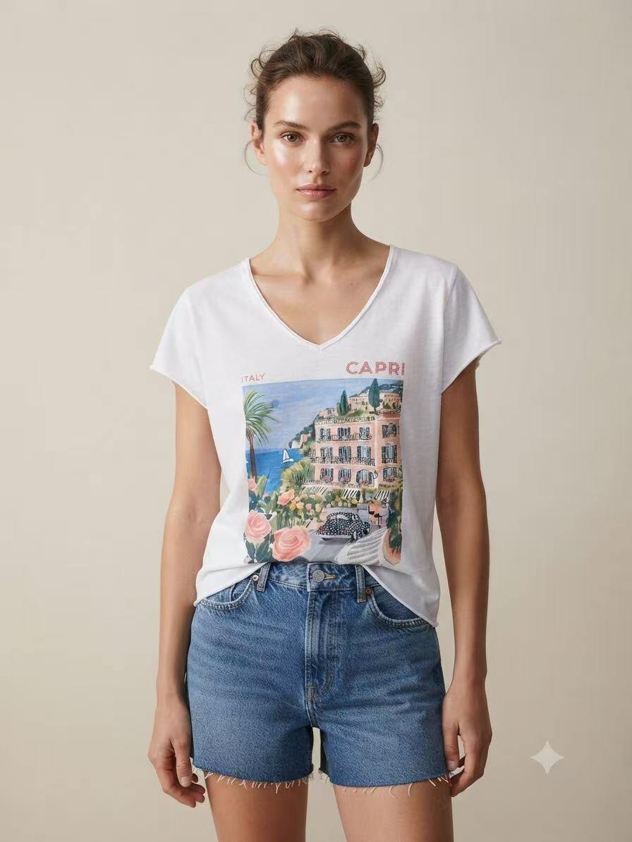 Grossiste S-VISION - T-SHIRT FEMME IMPRIMÉE