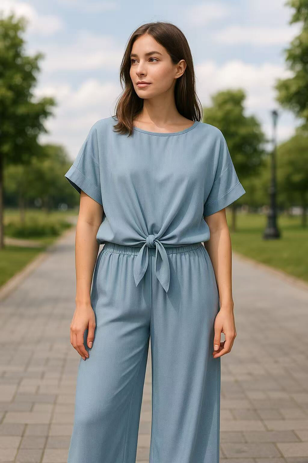 Grossiste S-VISION - HAUTS AVEC NOEUD EN JEANS