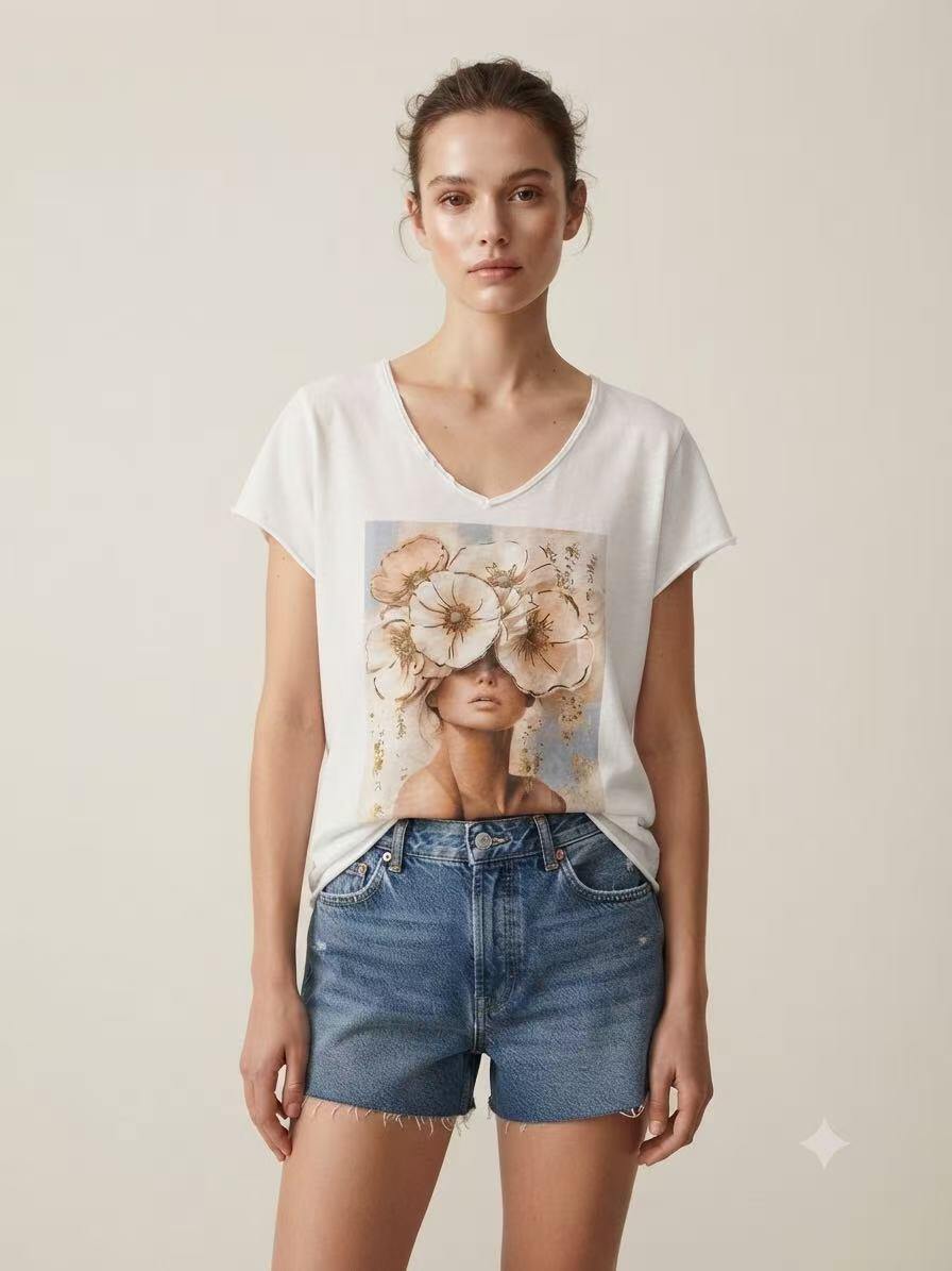 Grossiste S-VISION - T-SHIRT FEMME IMPRIMÉE
