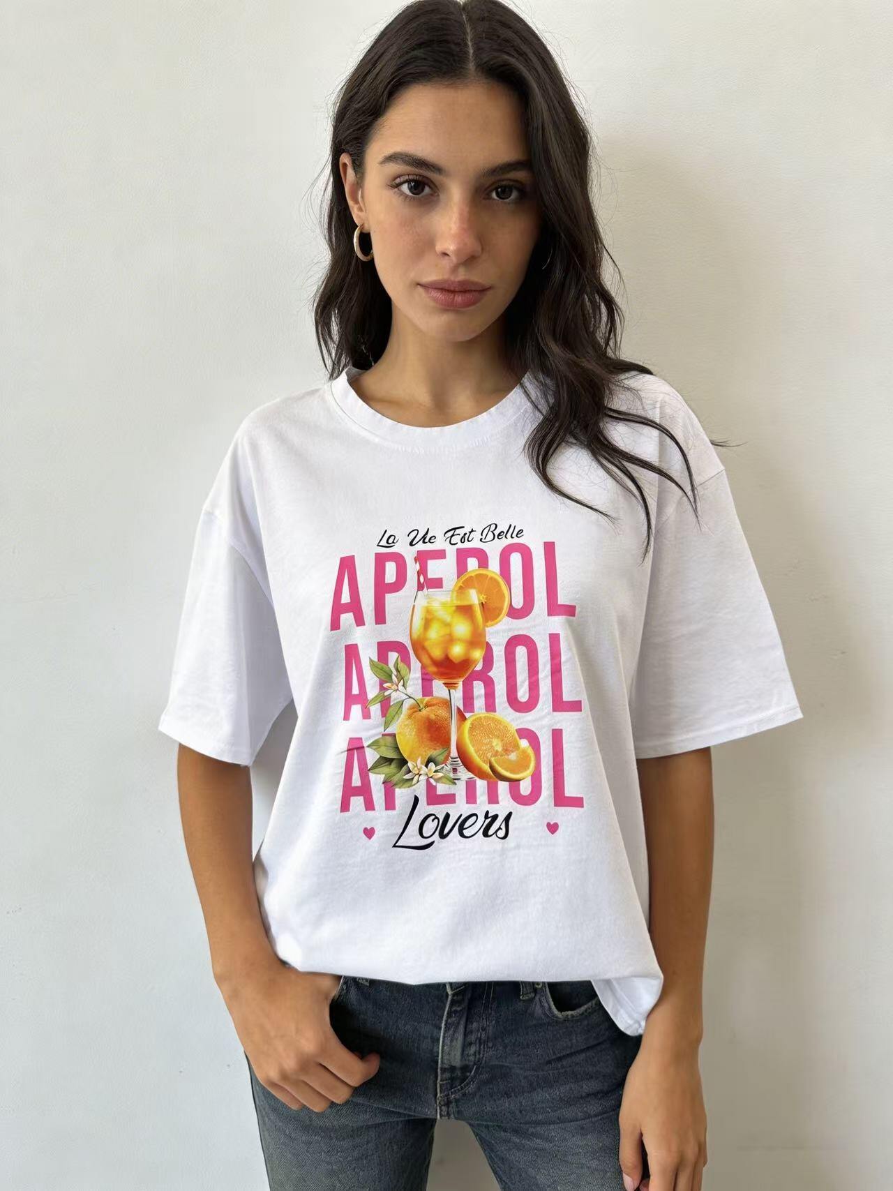 Wholesaler S-VISION - WOMEN'S PRINTED OVERSIZED T-SHIRT