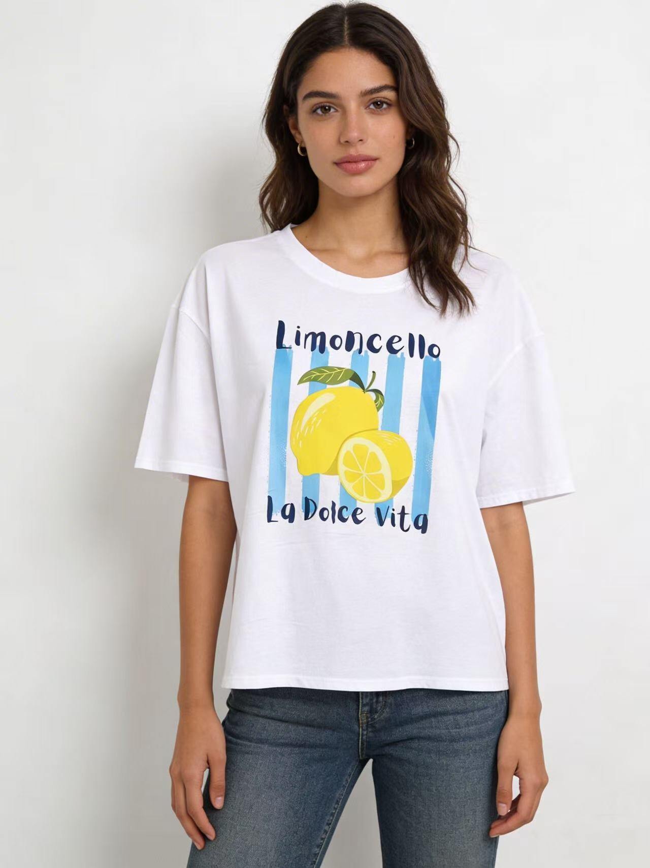 Wholesaler S-VISION - Women's T-SHIRT WITH FRONT PRINT