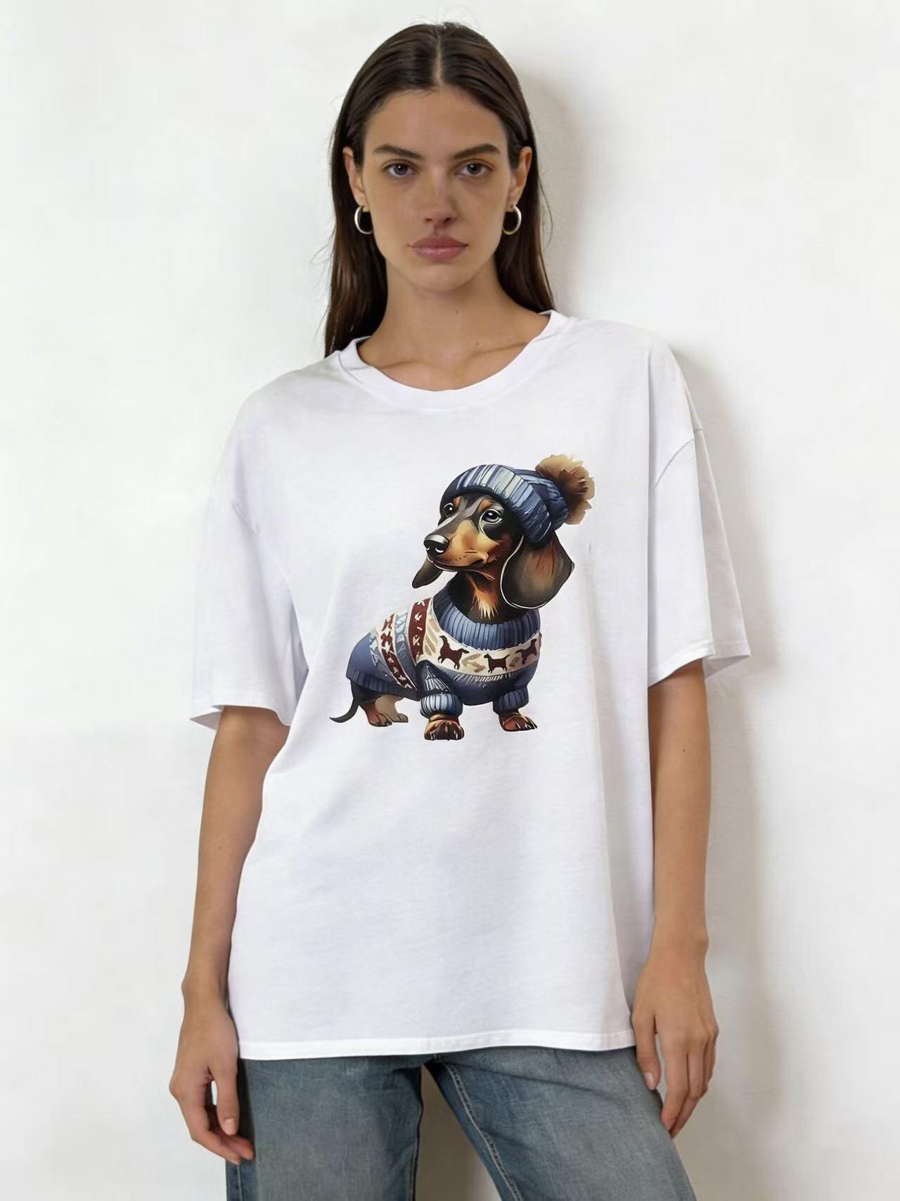 Wholesaler S-VISION - Women's T-SHIRT WITH FRONT PRINT