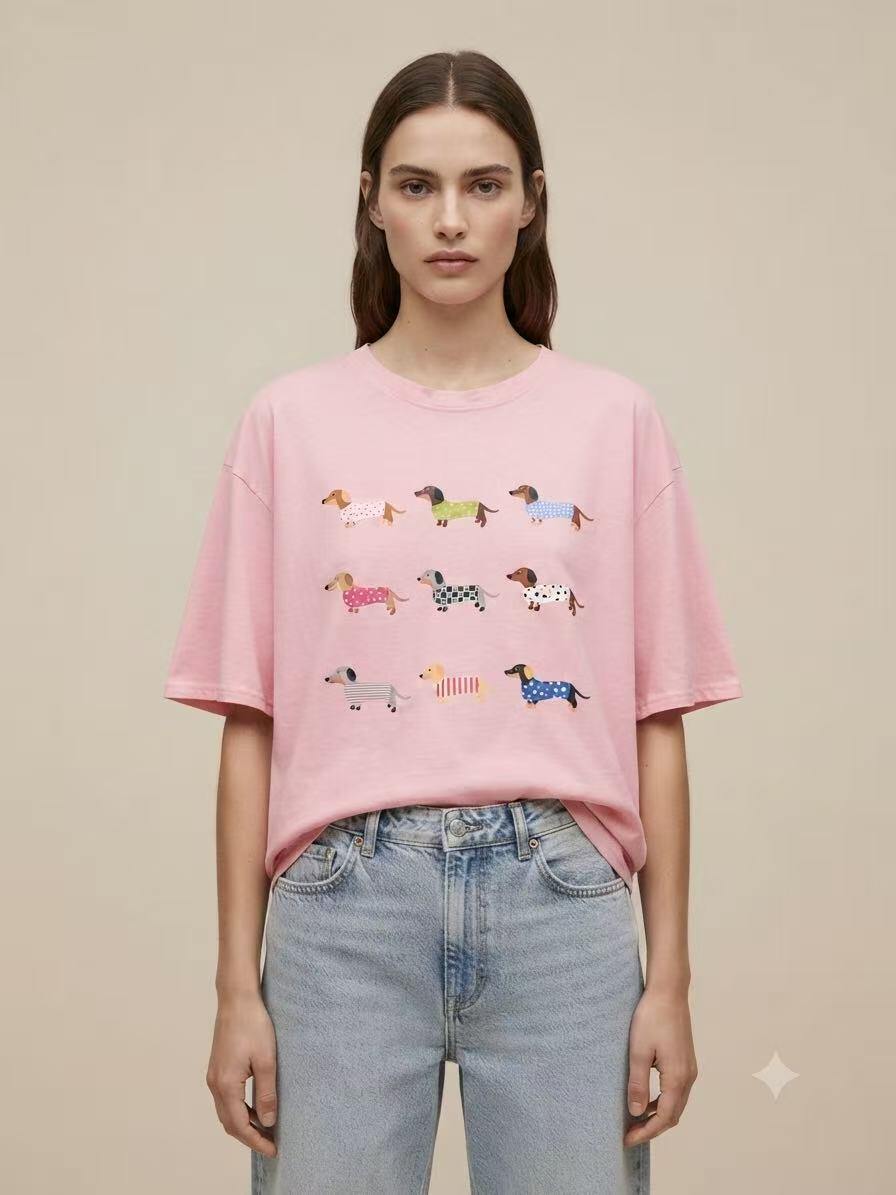 Grossista S-VISION - T-SHIRT Donna CON LA STAMPA DAVANTI