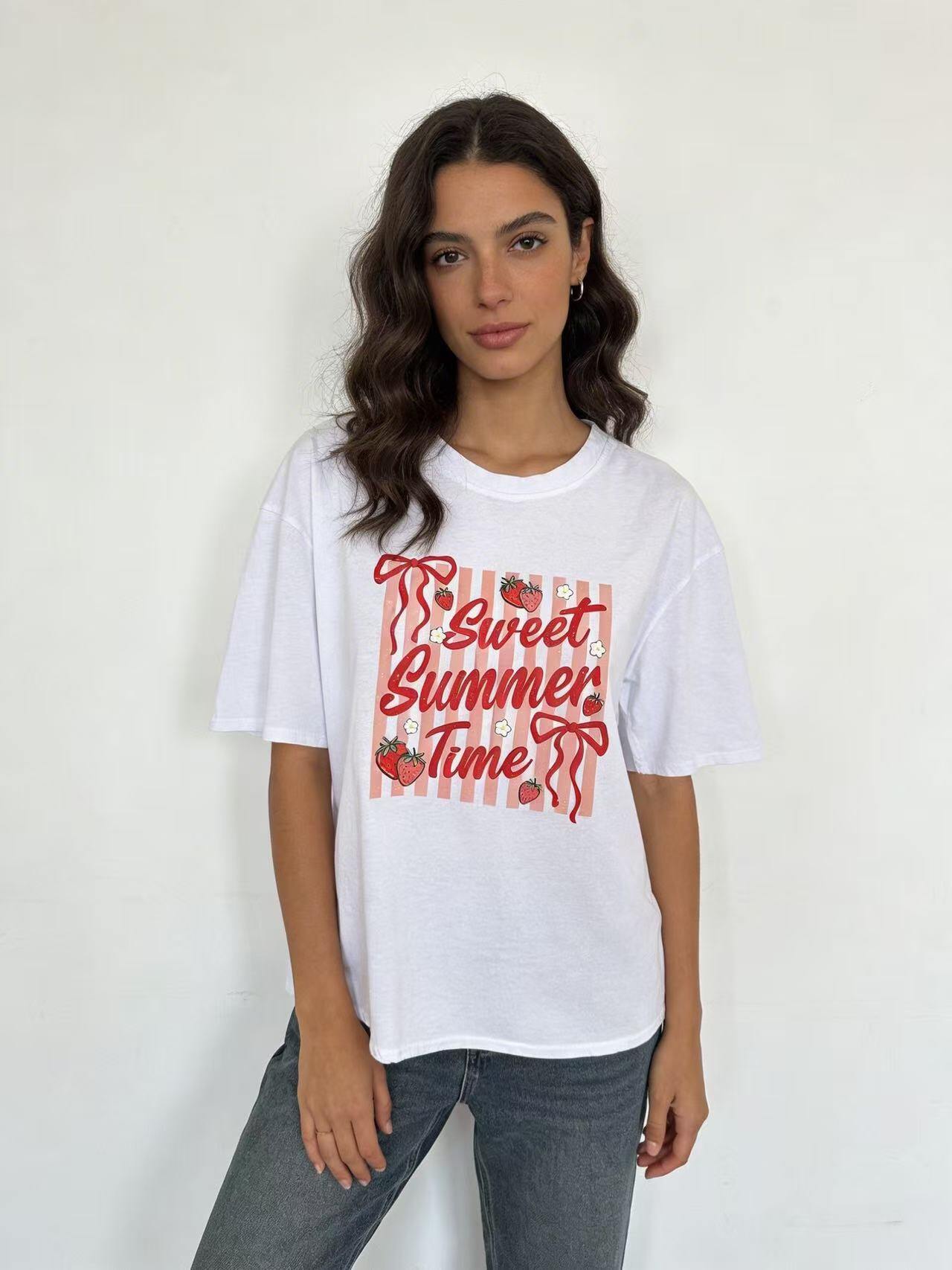Wholesaler S-VISION - WOMEN'S PRINTED OVERSIZED T-SHIRT