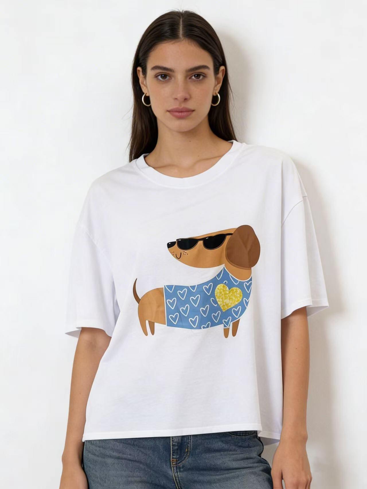 Wholesaler S-VISION - WOMEN'S PRINTED OVERSIZED T-SHIRT