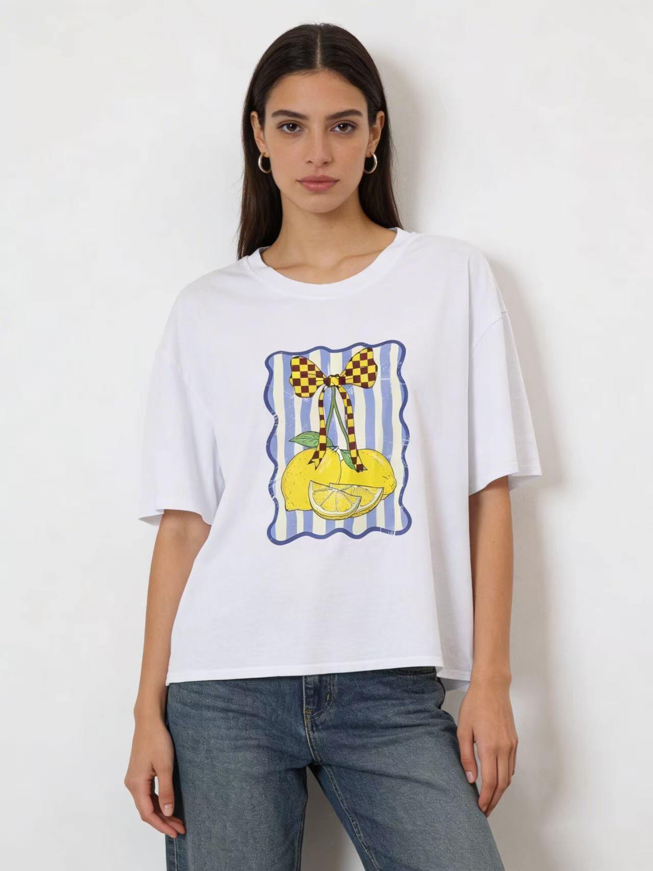 Wholesaler S-VISION - WOMEN'S PRINTED OVERSIZED T-SHIRT