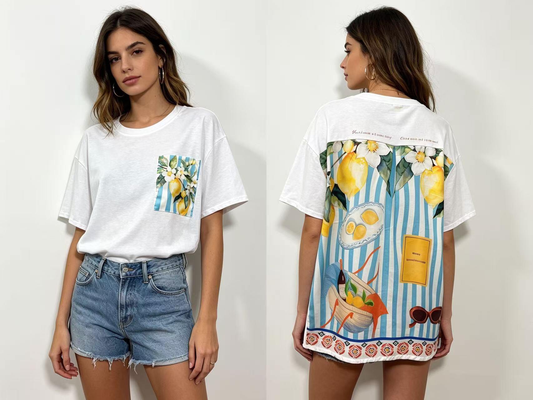 Mayorista S-VISION - CAMISA MUJER CON ESTAMPADO EN LA ESPALDA