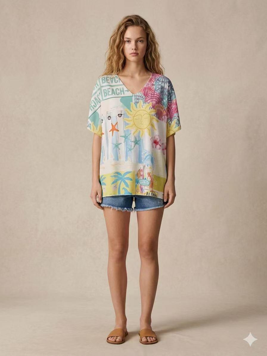 Mayorista S-VISION - CAMISETA MUJER CON ESTAMPADO