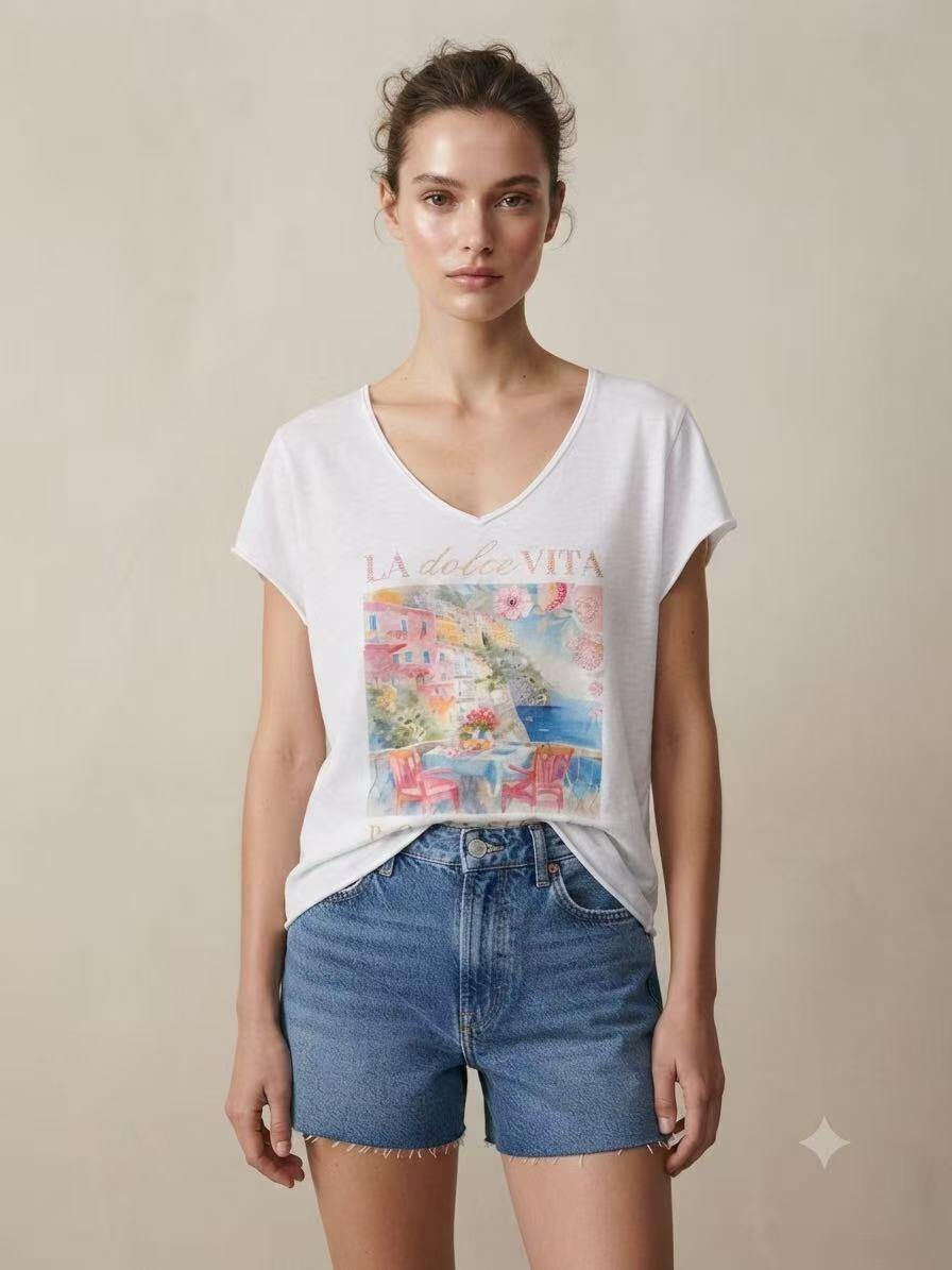 Grossiste S-VISION - T-SHIRT FEMME IMPRIMÉE