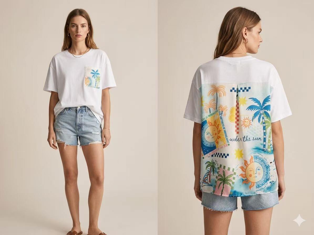Mayorista S-VISION - CAMISA MUJER CON ESTAMPADO EN LA ESPALDA