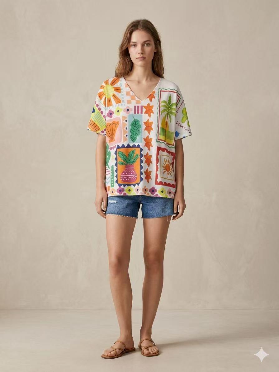 Mayorista S-VISION - CAMISETA MUJER CON ESTAMPADO