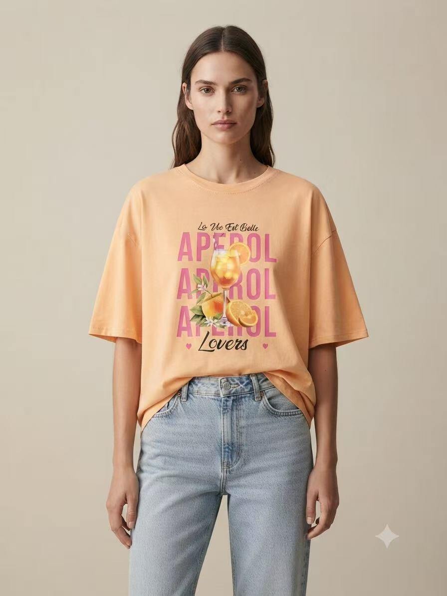 Grossista S-VISION - T-SHIRT Donna CON LA STAMPA DAVANTI