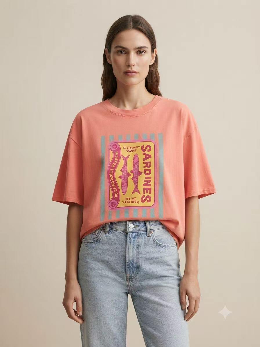 Grossista S-VISION - T-SHIRT Donna CON LA STAMPA DAVANTI