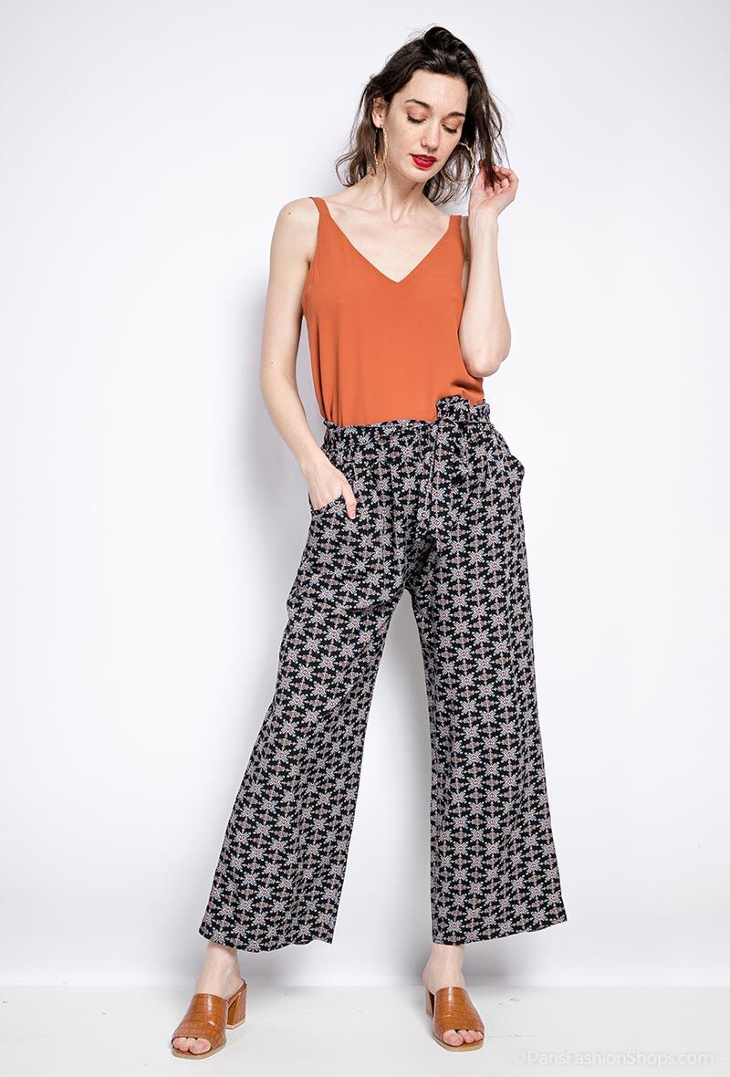 Wholesaler S.Z FASHION - Printed wide leg pants