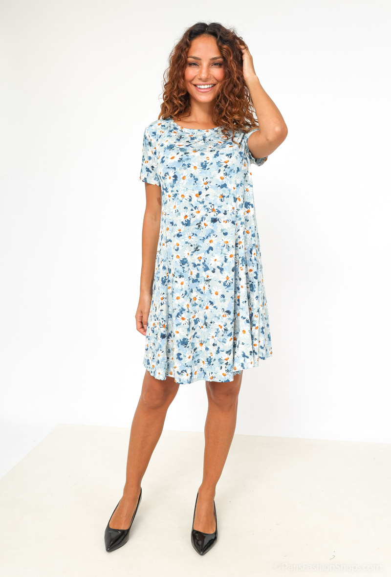 Wholesaler S.Z FASHION - Short flowing floral dress