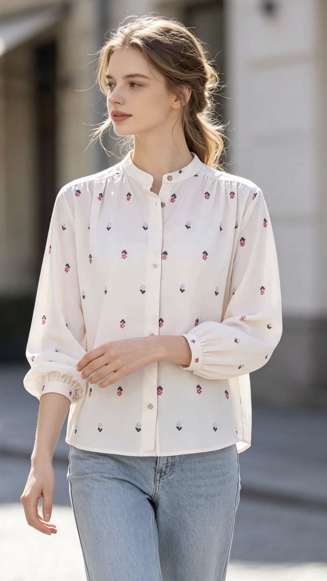 Wholesaler Saeni - COTTON SHIRT WITH EMBROIDERY