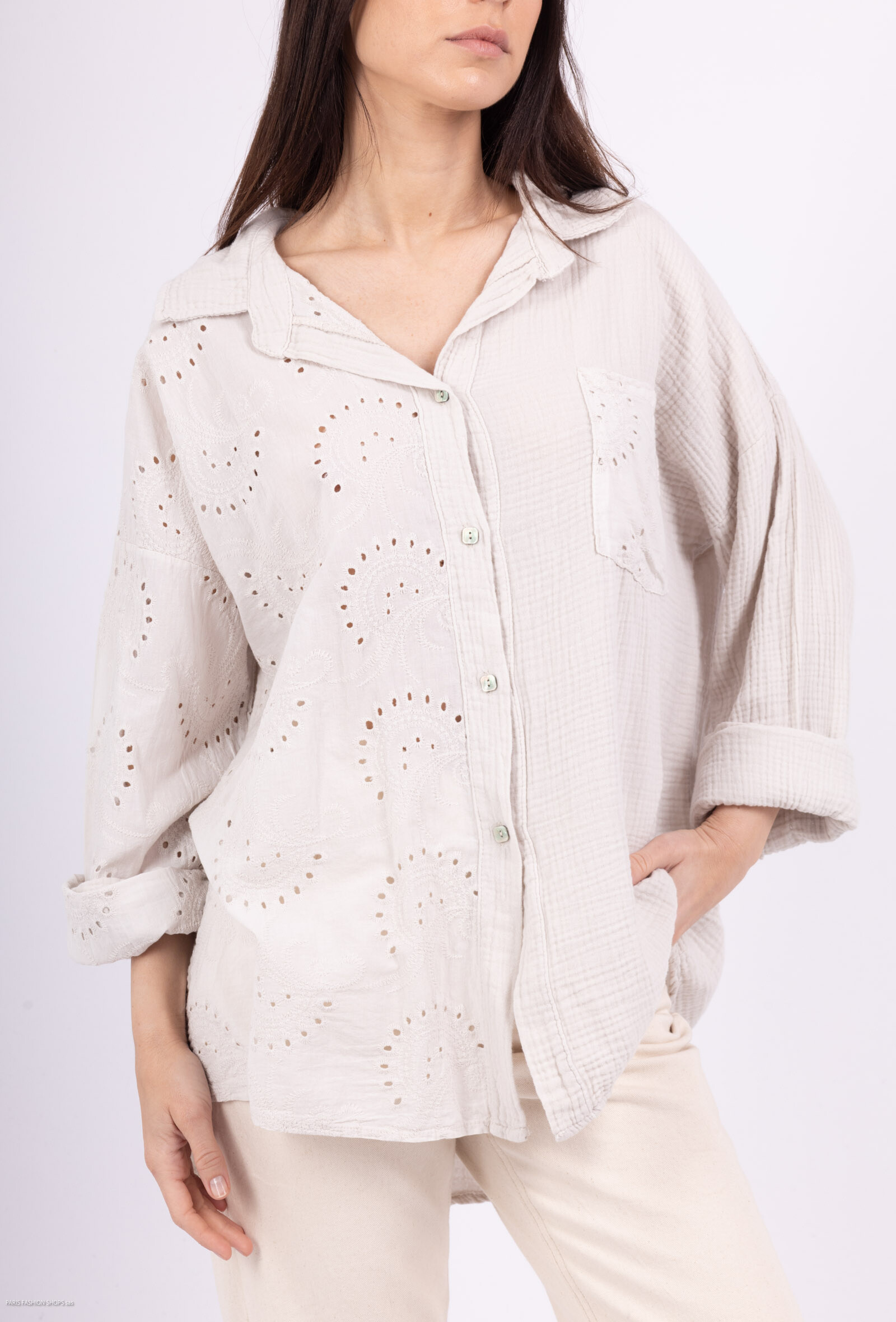 Wholesaler Saison du vent - Bi Material Shirt