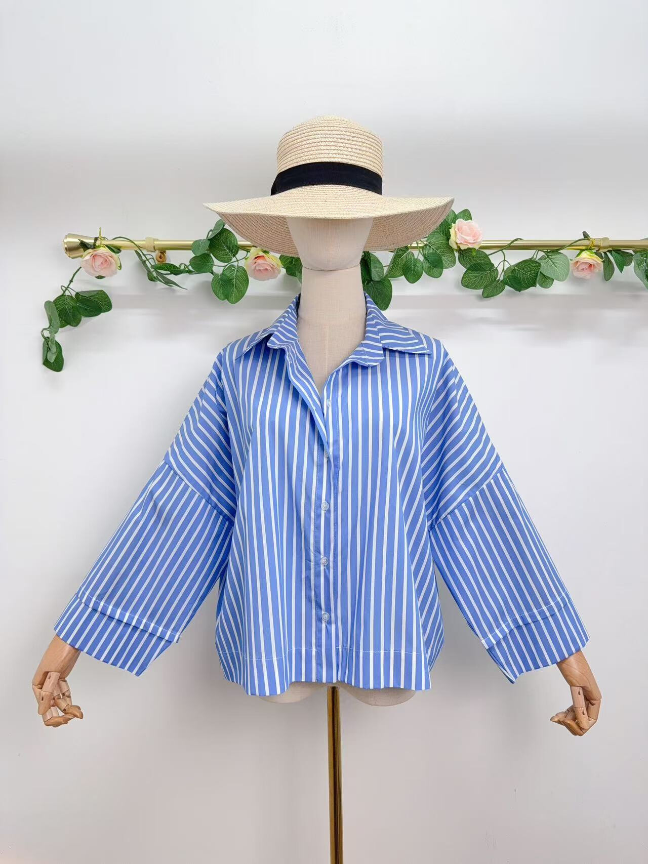 Wholesaler Saison du vent - Over size striped shirt