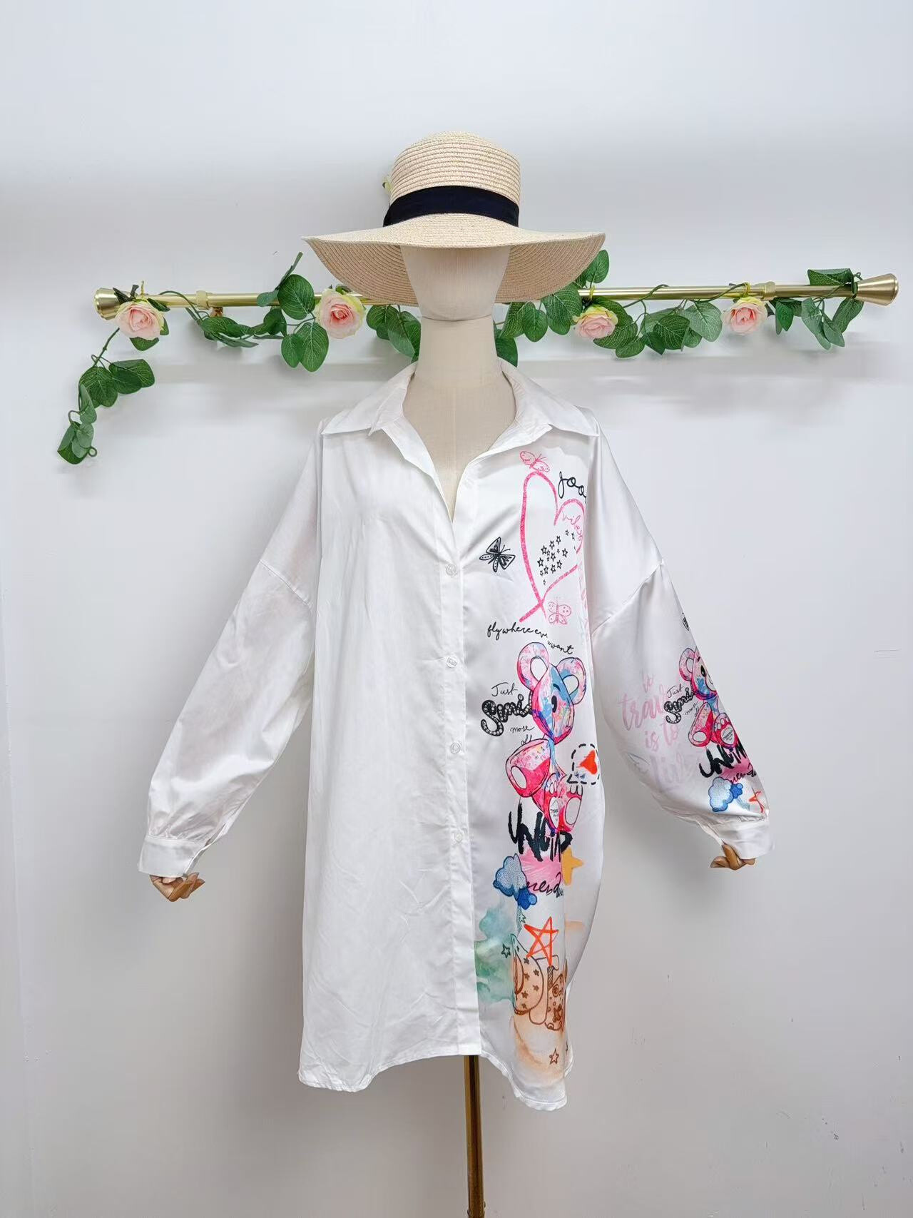 Wholesaler Saison du vent - Bi material shirt. half print