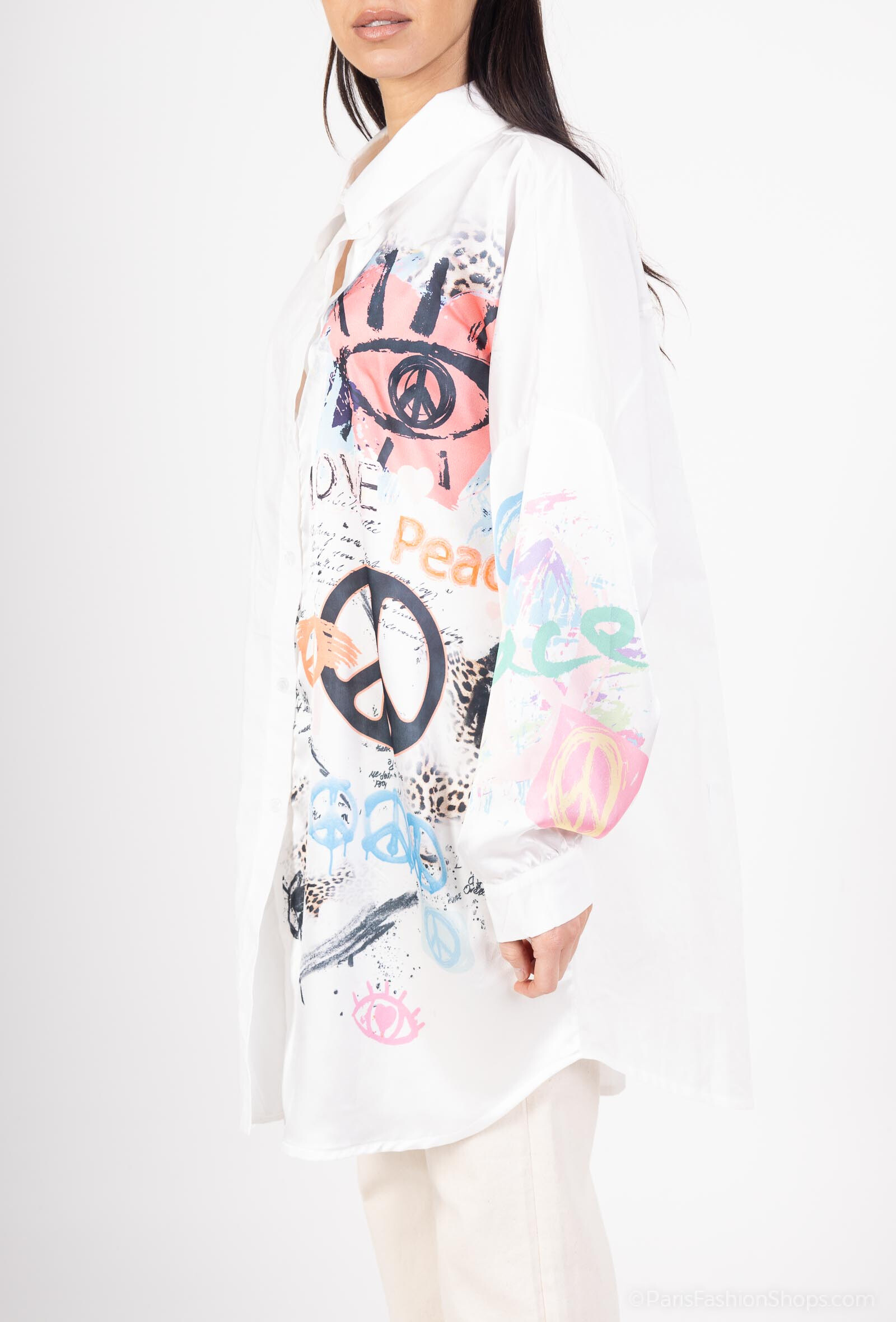 Wholesaler Saison du vent - Bi material shirt. half print