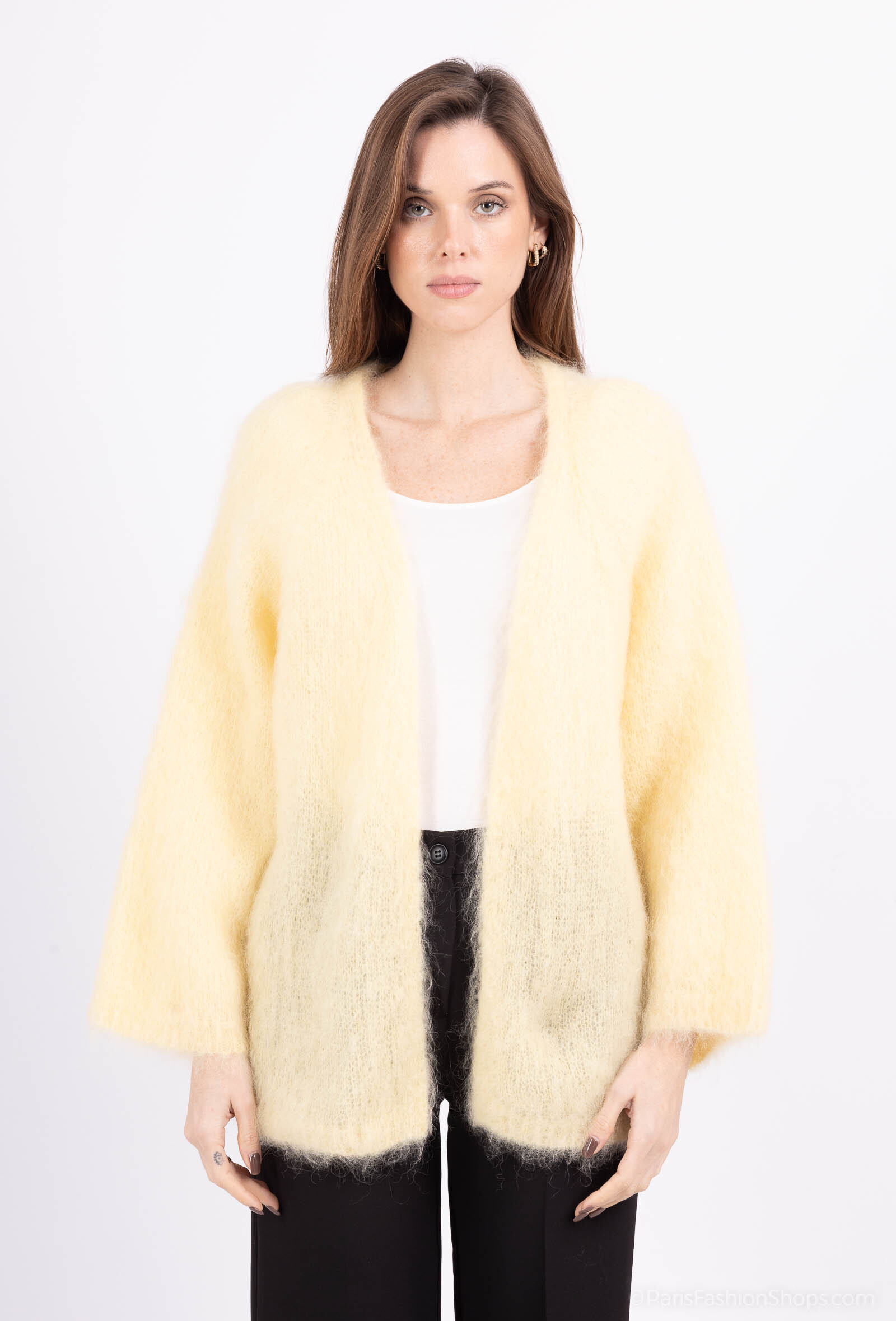 Wholesaler Saison du vent - Open vest 80%kid mohair