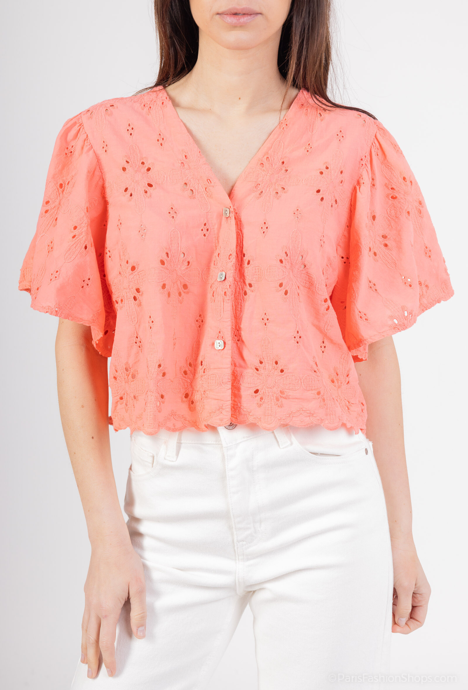 Wholesaler Saison du vent - Boutonne embroidery vest