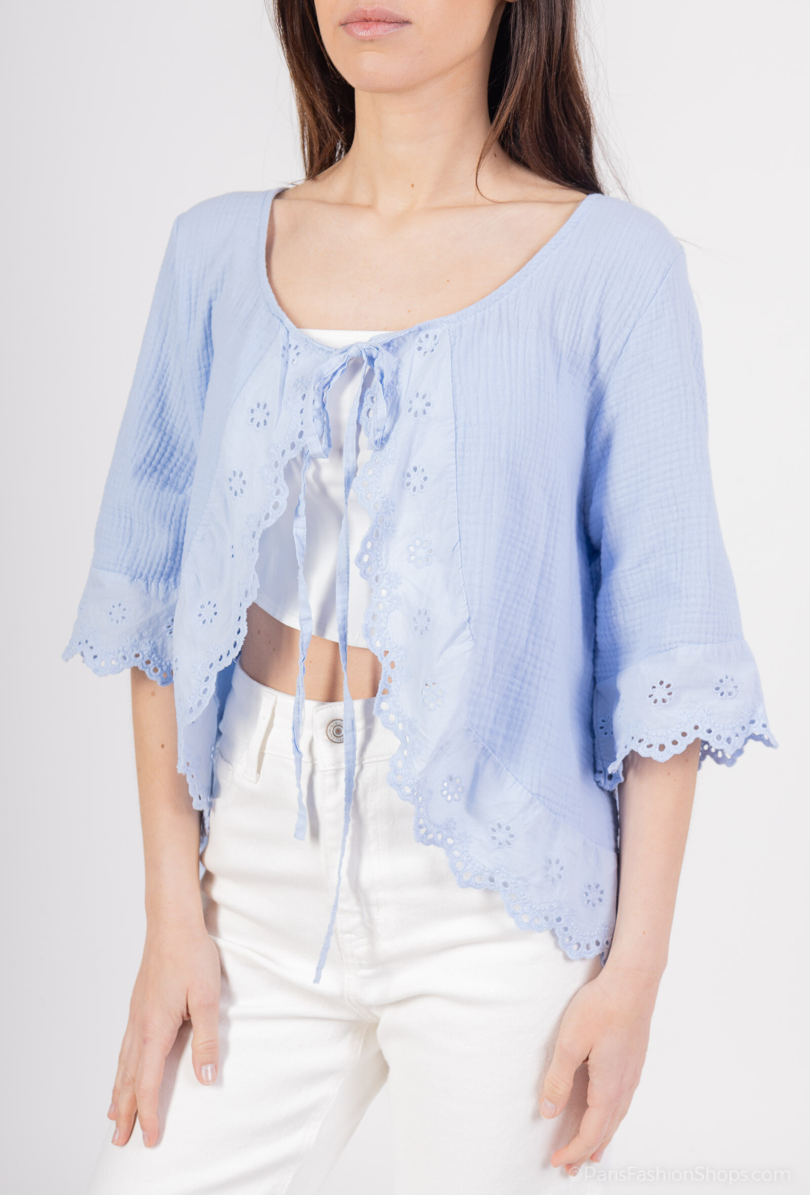 Wholesaler Saison du vent - Cotton gauze vest short sleeve