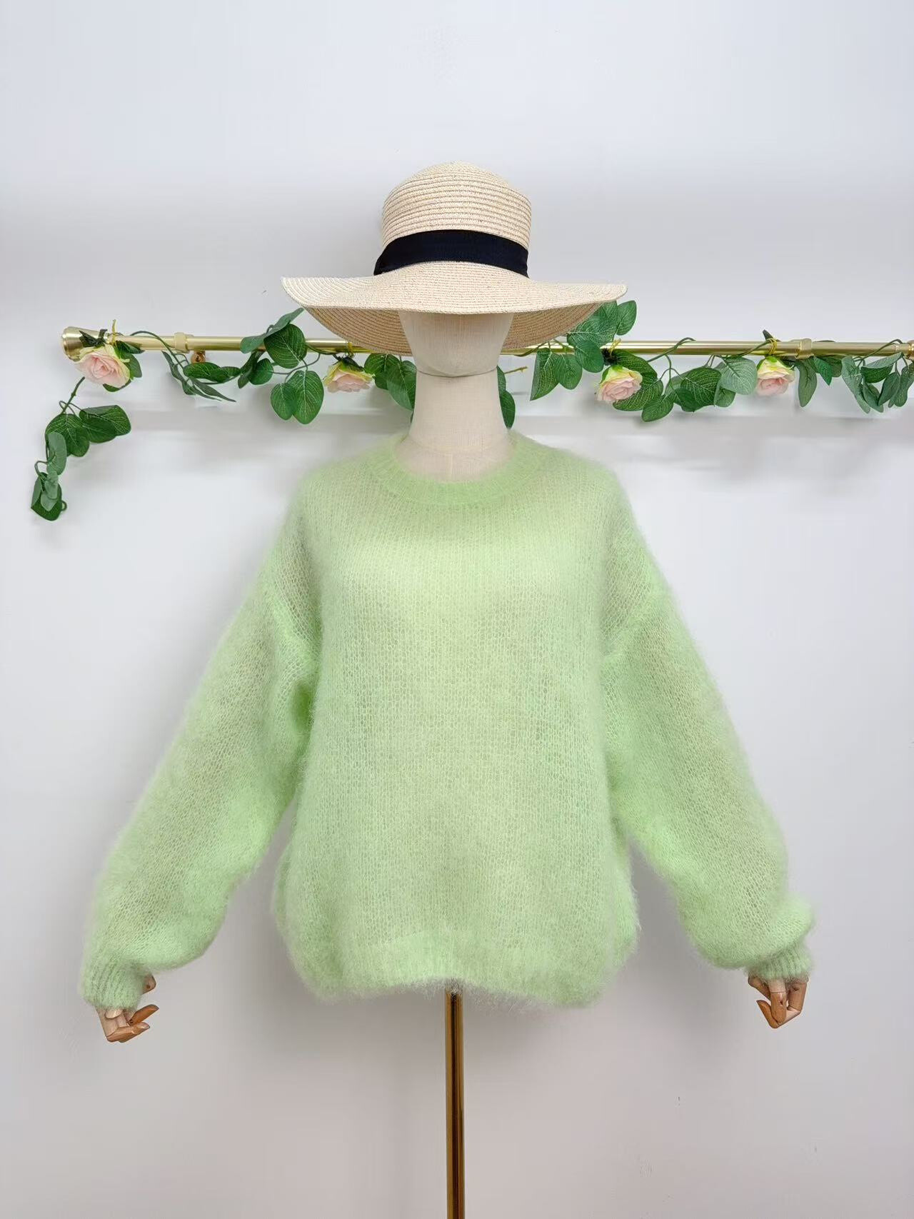 Großhändler Saison du vent - Einfarbiger Pullover aus 80 % Kindermohair