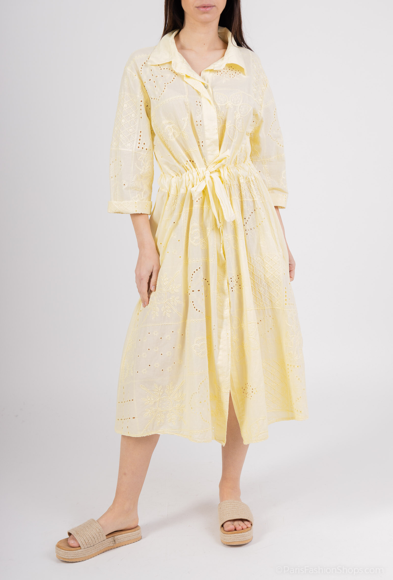Wholesaler Saison du vent - Mi long embroidery dress
