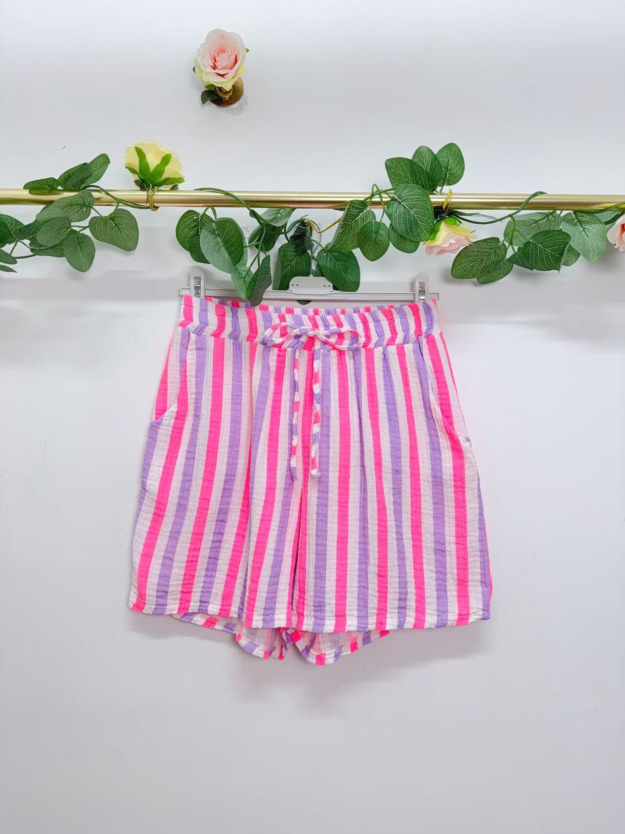 Grossista Saison du vent - Short in cotone garze stampe