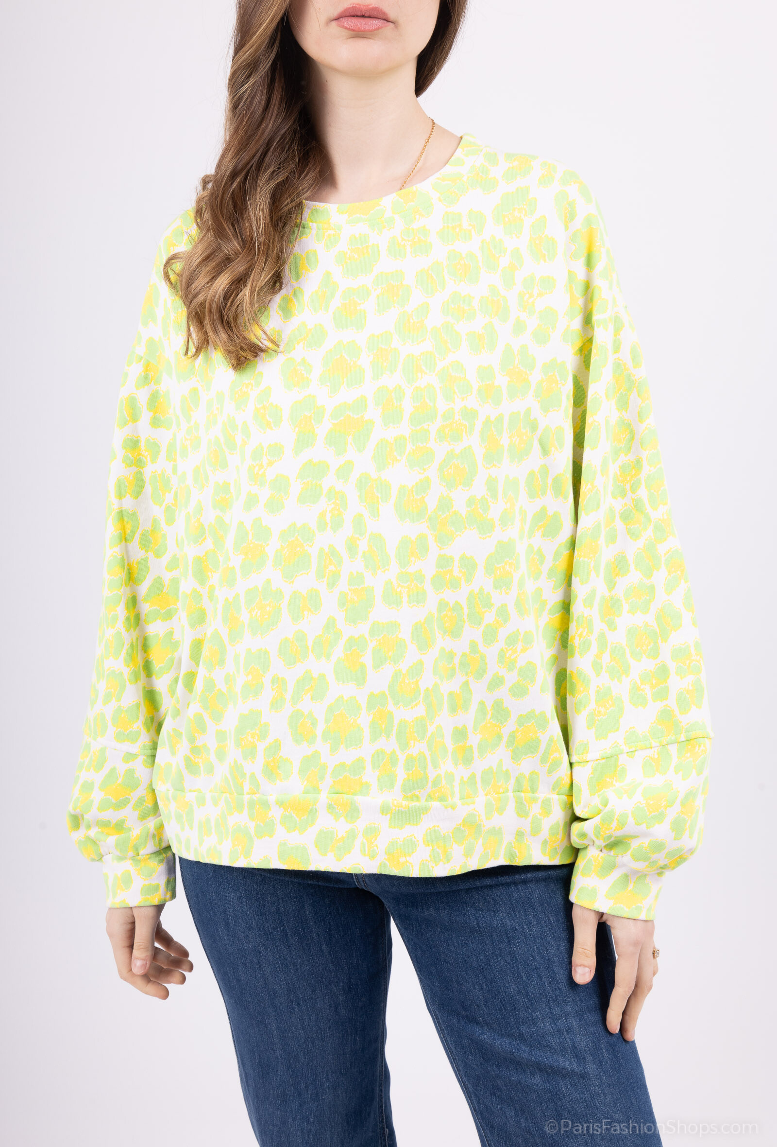 Wholesaler Saison du vent - Fluo leopard print sweatshirt