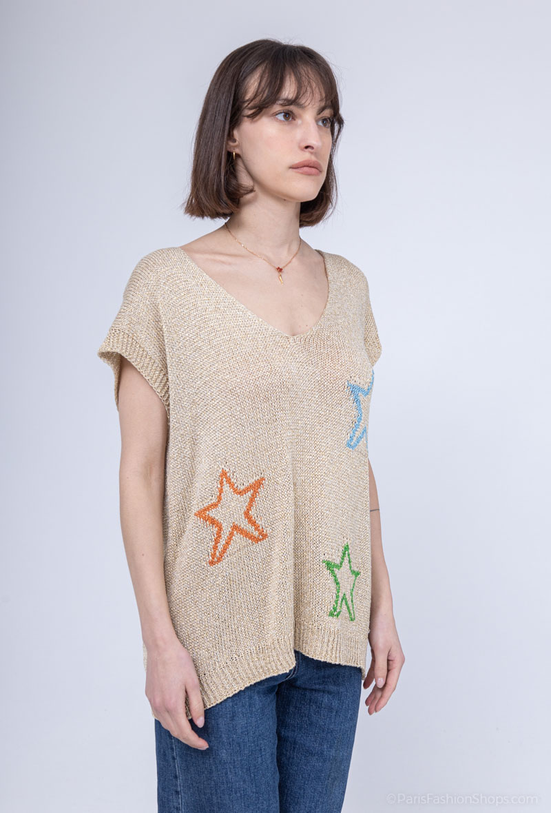 Mayorista Saison du vent - Top de punto con estrella multicolor