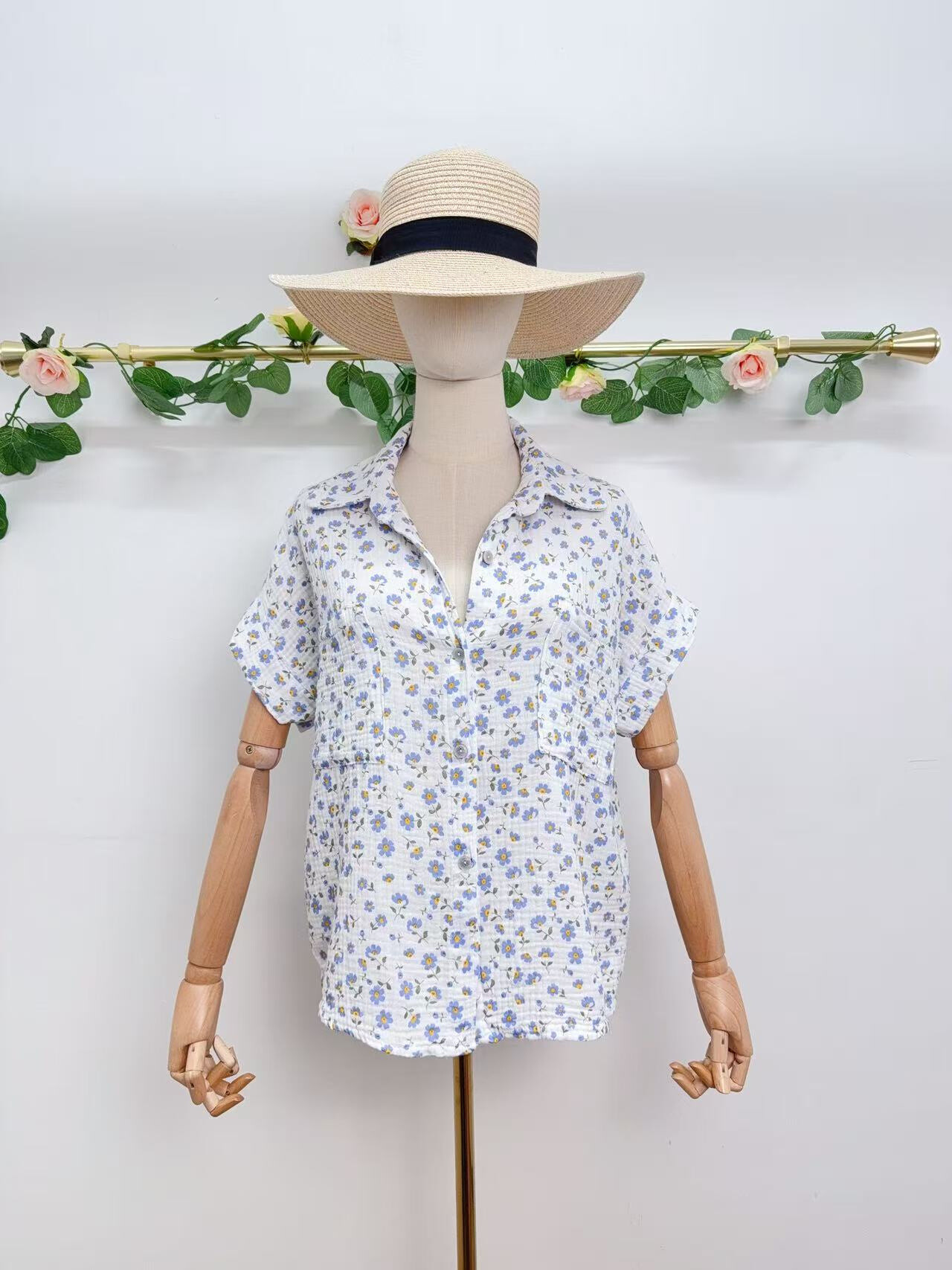 Mayorista Saison du vent - Estampados de camisa de algodón manga corta