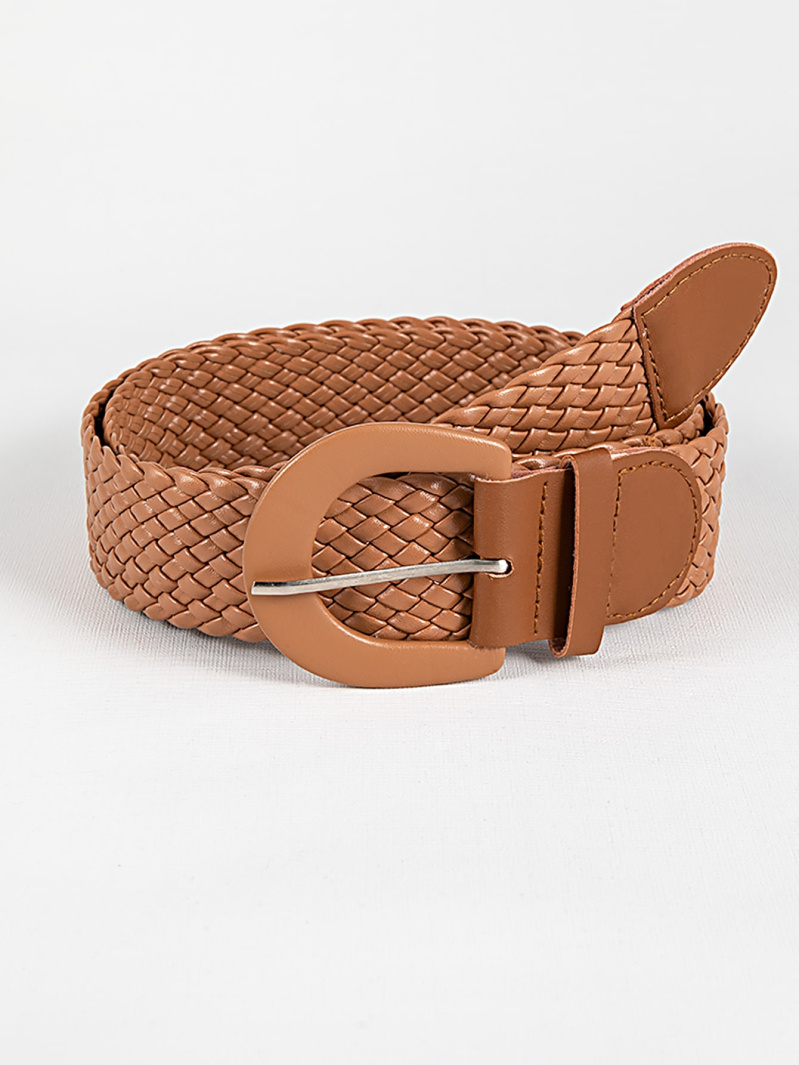 Wholesaler Sandy Paris - Elastic raffia belt with round buckle