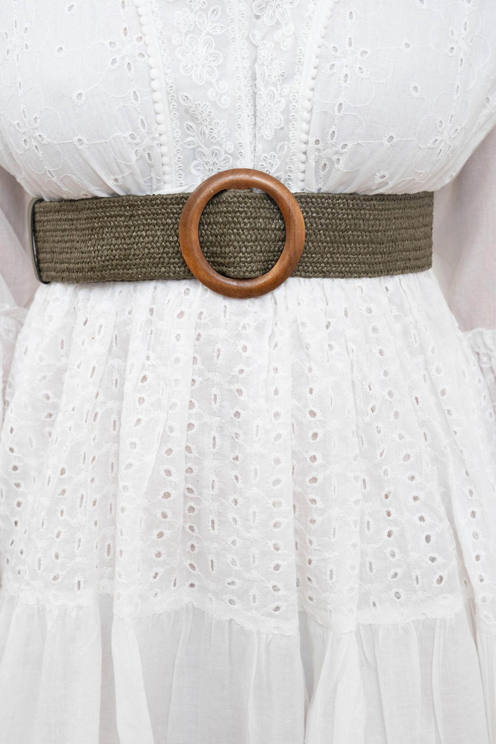 Grossiste Sandy Paris - Ceinture élastique raphia avec boucle rond