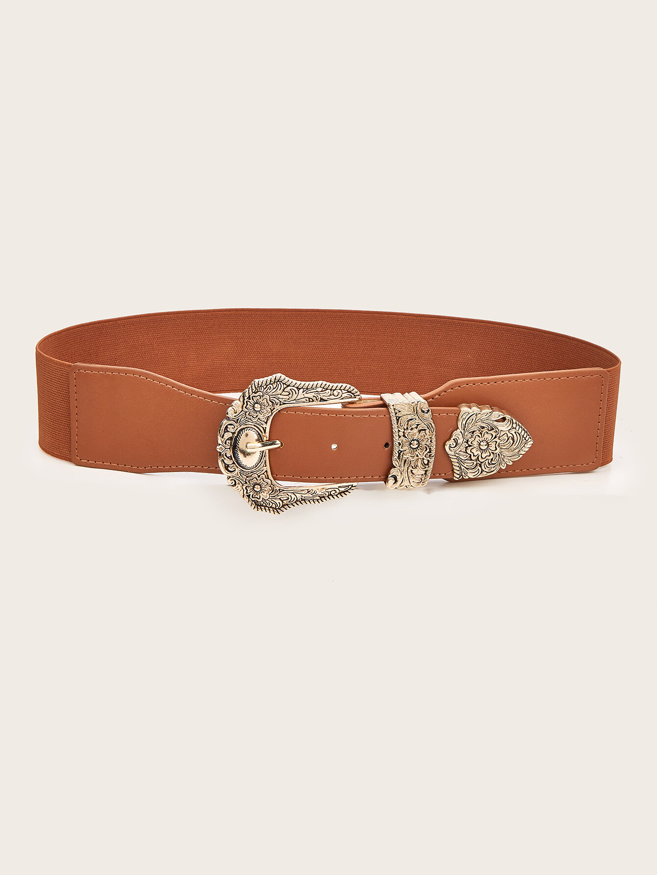 Grossiste Sandy Paris - Ceinture élastique boucle métallique motif