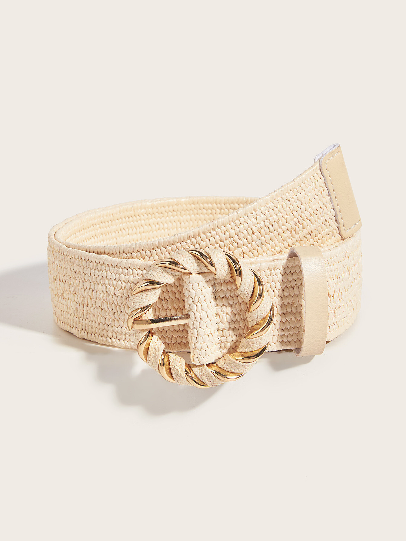 Wholesaler Sandy Paris - Elastic raffia belt with round buckle